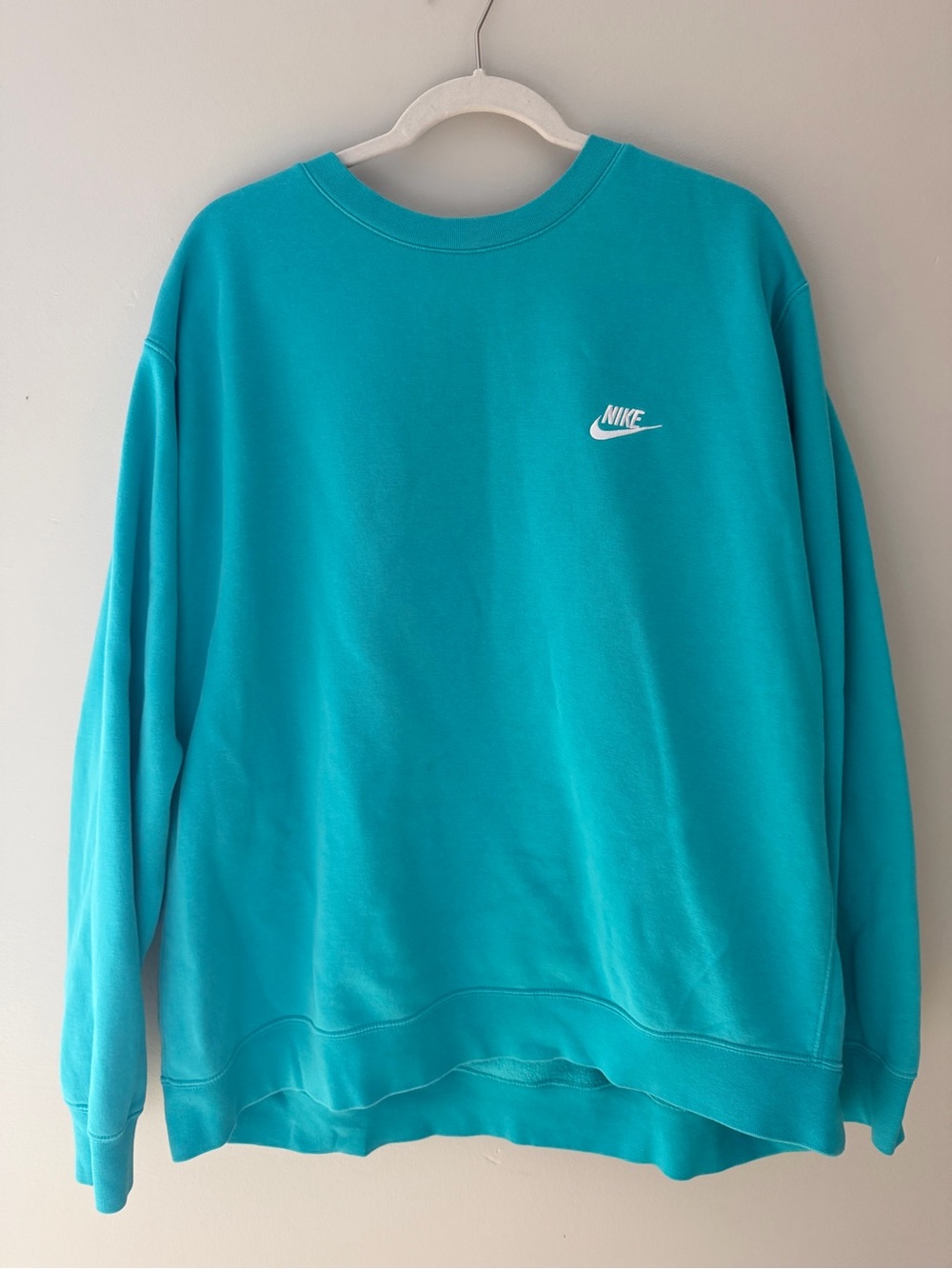 Nike Teal/Turquoise Crewneck Sweatshirt with White Logo